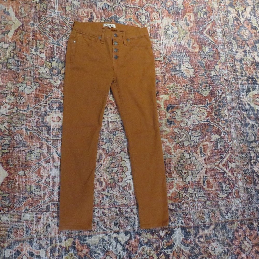 Madewell High-Rise Brown Skinny Button Fly Jeans/Size: 25P